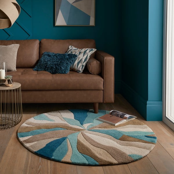 Covor turcoaz rotund ø 133 cm Zest Infinite - Flair Rugs-image-1