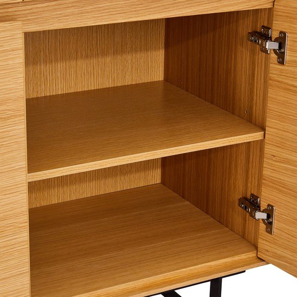 Vitrină în decor din lemn de stejar Furnhouse Tokyo, crem-image-4
