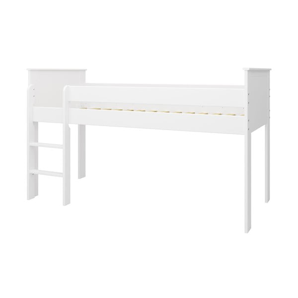 Pat pentru copii  90x200 cm alb înalt Alba - Tvilum-image-2