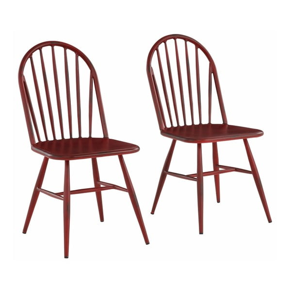 Set 2 scaune din lemn de fag Støraa Alexis, roșu
