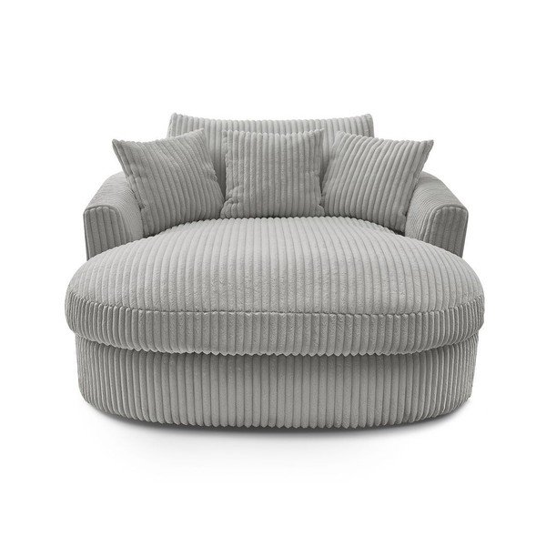 Fotoliu gri cu tapițerie din catifea reiată Belem – Bobochic Paris-image-3