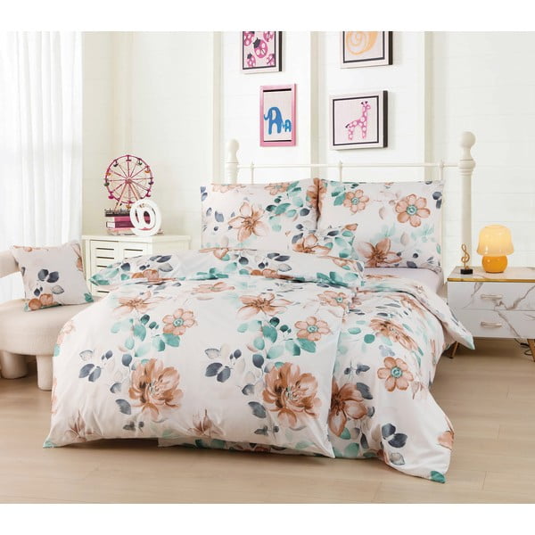 Lenjerie de pat albă din microsatin pentru pat de o persoană cu 6 piese 140x200 cm Bibiana – My House