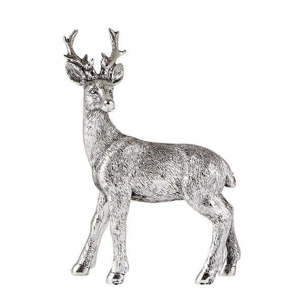 Figurină decorativă KJ Collection Stag, 12,5 cm, argintiu