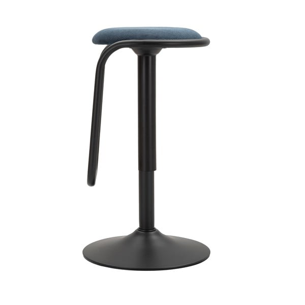 Scaun de bar petrol/negru cu înălțime ajustabilă tapițat (înălțime șezut 61 cm) Destiny – Mauro Ferretti-image-3