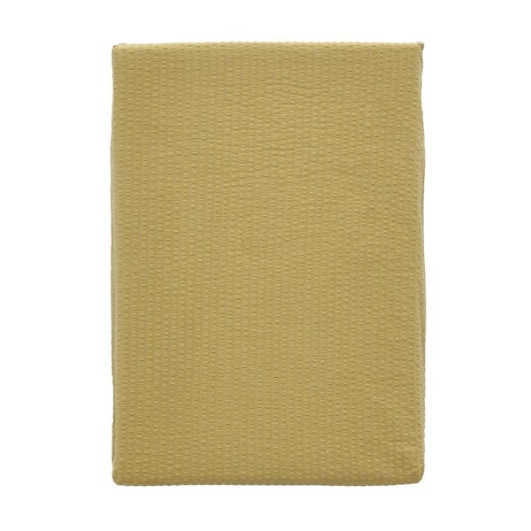Lenjerie de pat din bumbac organic galben 200x140 cm Wave Straw - Södahl-image-2