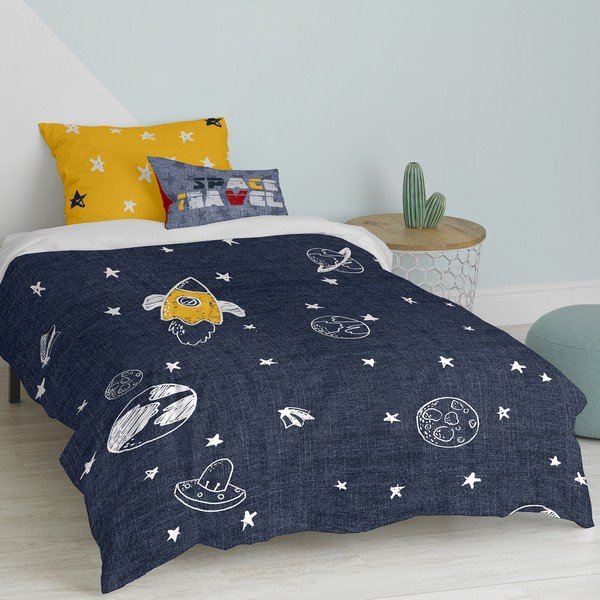 Lenjerie de pat pentru copii din bumbac pentru pat de o persoană 140x200 cm Starspace – Mr. Fox-image-2