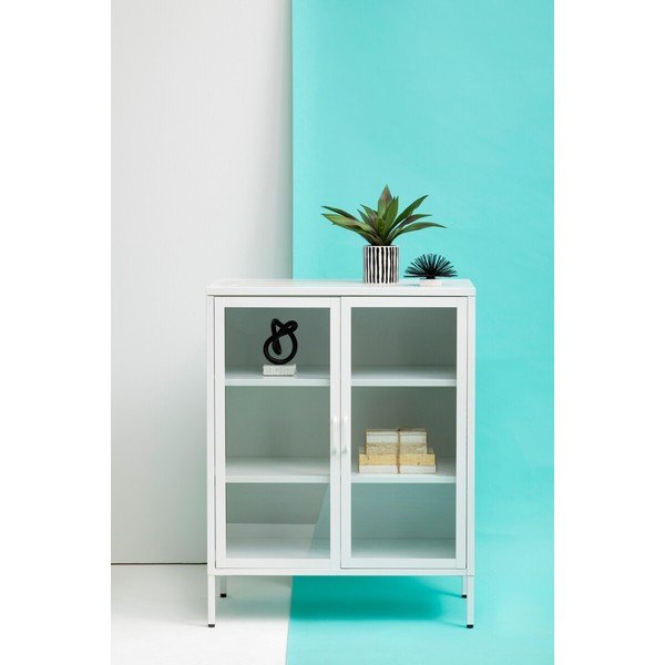 Vitrină albă din oțel 80x102x40 cm Acier – Premier Housewares-image-1
