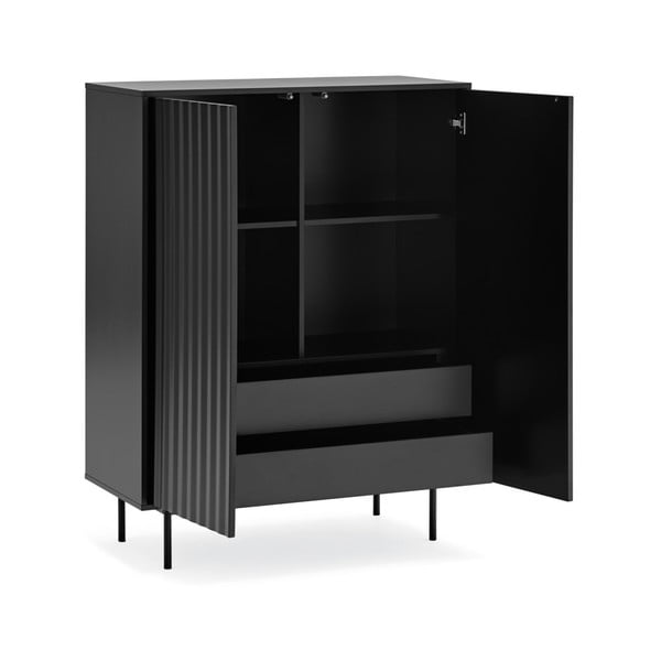 Comodă înaltă neagră 97x130 cm Sierra - Teulat-image-4