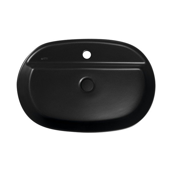 Chiuvetă neagră din ceramică 60x40 cm Infinity Oval – Sapho-image-2