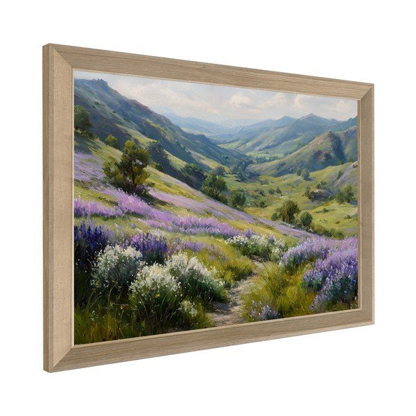 Tablou cu ramă imprimat 75x56 cm Violet Hills – Styler-image-3