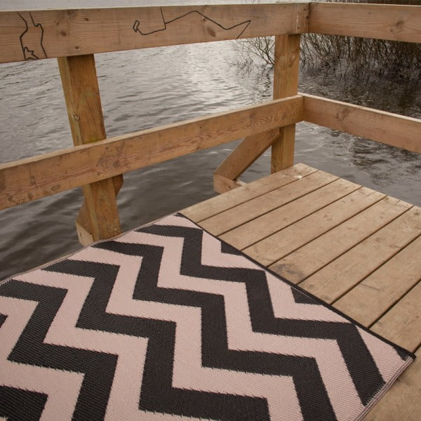 Covor reversibil potrivit și pentru exterior Green Decore Tara, 120 x 180 cm, negru - bej-image-3