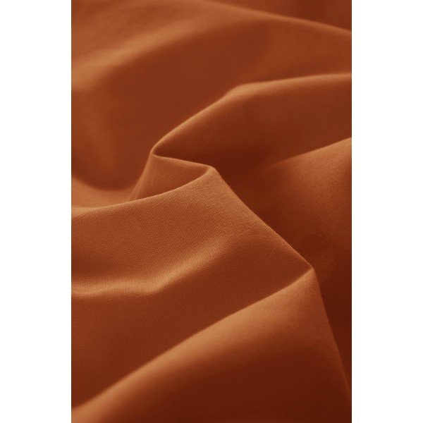 Lenjerie de pat teracotă din bumbac organic pentru pat de o persoană 140x200 cm Zack – Jotex-image-3
