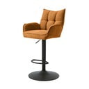 Scaune de bar portocalii cu înălțime ajustabilă 2 buc. Marilla – Unique Furniture
