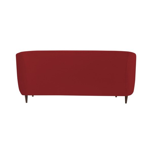 Canapea cu tapițerie din catifea Kooko Home GLAM, roșu, 175 cm-image-1