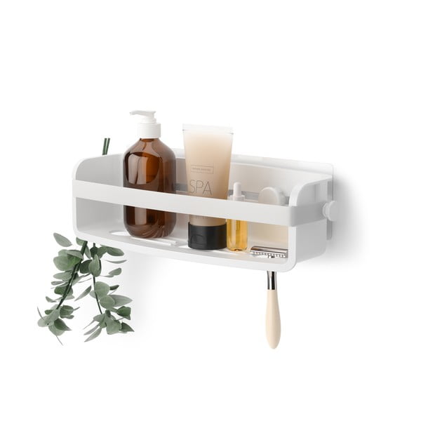 Raft pentru baie alb autoadeziv din plastic reciclat Flex Adhesive – Umbra-image-4