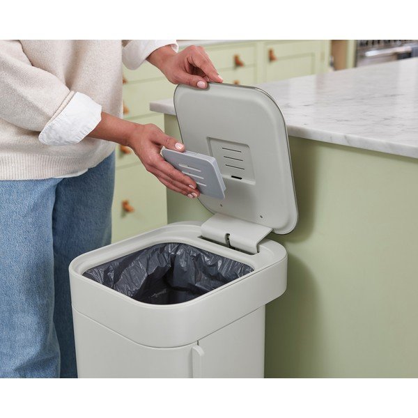 Coș de gunoi bej cu pedală din oțel 40 l Porta – Joseph Joseph-image-1