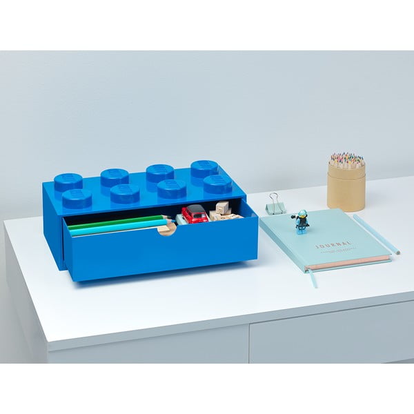 Cutie cu sertar pentru birou LEGO®, 31 x 16 cm, albastru-image-1