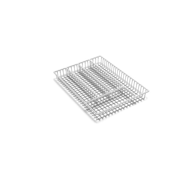 Suport din inox pentru tacâmuri Addis Wire, 36,5 cm, alb
