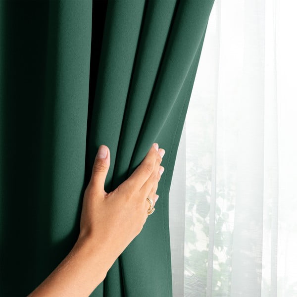 Draperie verde-închis dimout (semi-opacă) 140x175 cm Kierra – Restilo-image-4