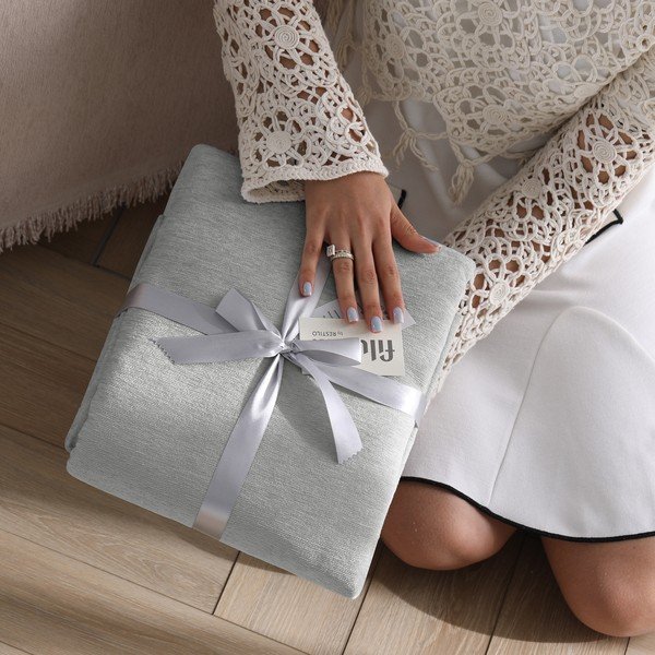 Cuvertură gri deschis din janilie 220x240 cm Talo – Filumi-image-4