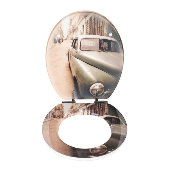 Capac WC cu închidere lentă Wenko Old Time Car, 44,5 x 38 cm-image-1