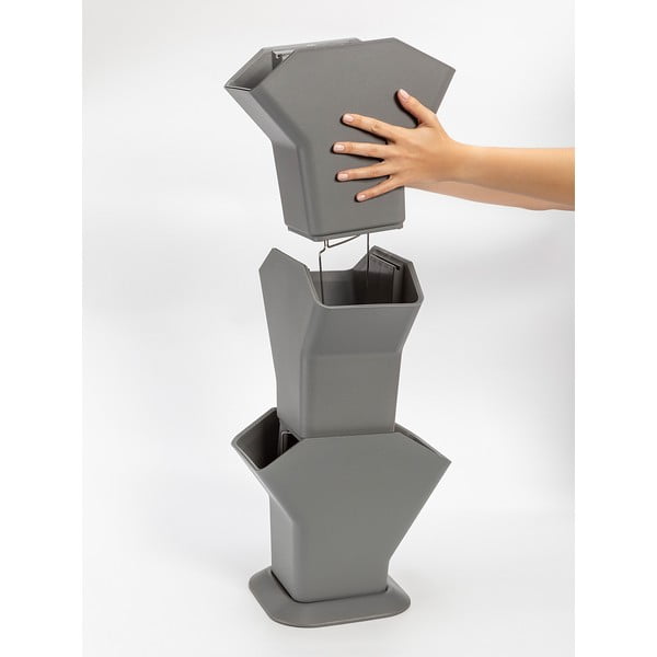 Suport vertical cu auto-udare pentru plante Plastia Tree, gri-image-2