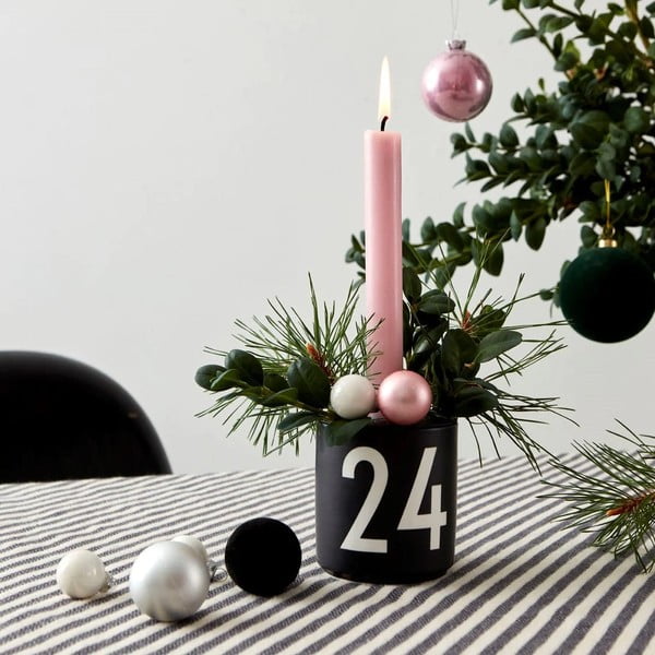 Sfeșnic negru din porțelan Design Letters-image-3