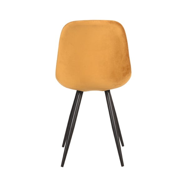 Scaune de dining galben-muștar 2 buc. din catifea Capri  – LABEL51-image-2