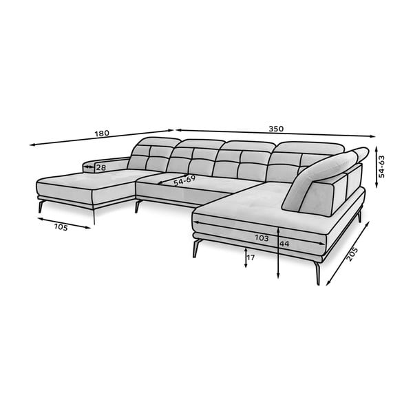 Colțar negru (cu colț pe partea dreaptă/în formă de "U") Bretan – ELTAP-image-2