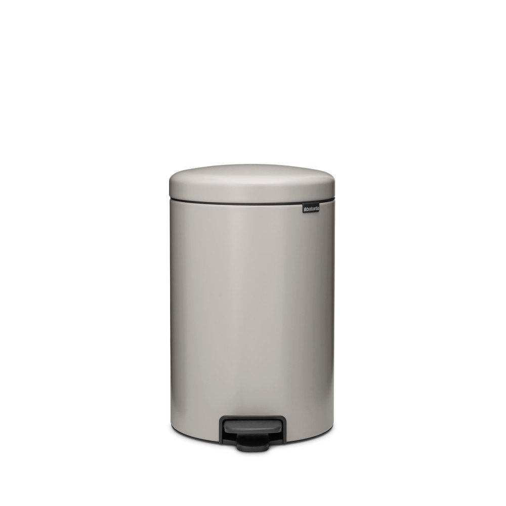 Coș de gunoi gri deschis cu pedală din oțel 20 l NewIcon – Brabantia