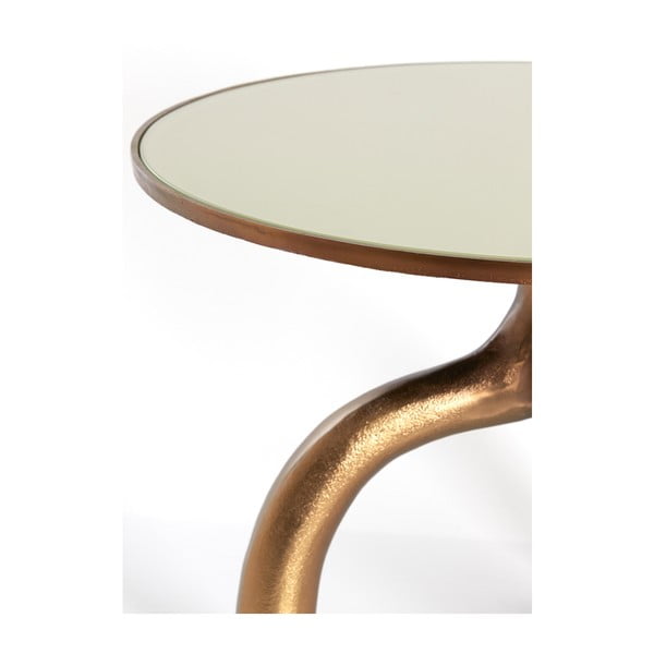 Măsuță de cafea în culoarea bronz/bej rotundă din sticlă ø 65 cm Mello – Light & Living-image-2