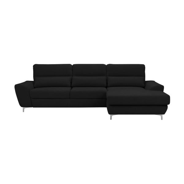Canapea extensibilă Windsor & Co Sofas Omega, negru, partea dreaptă