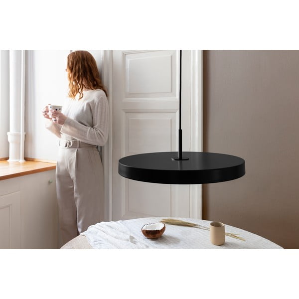 Lustră neagră LED cu intensitate reglabilă cu abajur din metal ø 43 cm Asteria Plus Medium – UMAGE-image-2