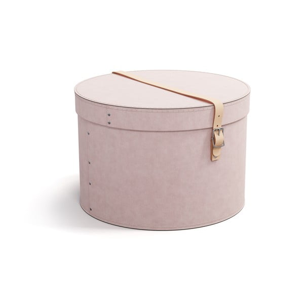 Cutii de depozitare roz-deschis 2 buc. din carton cu capac ø 37,5x25 cm Rut Restore Paper Laminate – Bigso-image-3