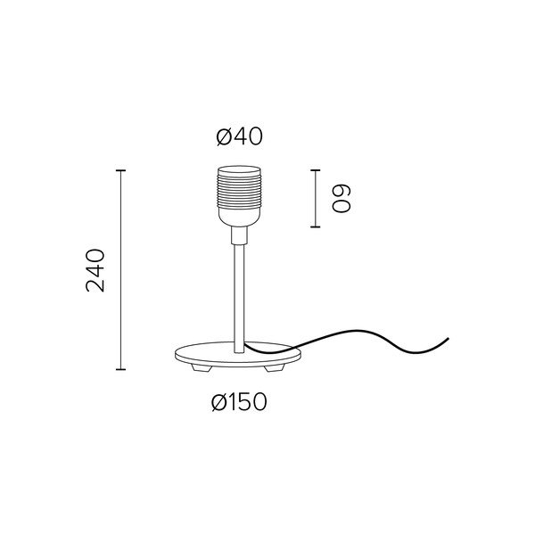 Veioză Sotto Luce Uno, negru-image-2