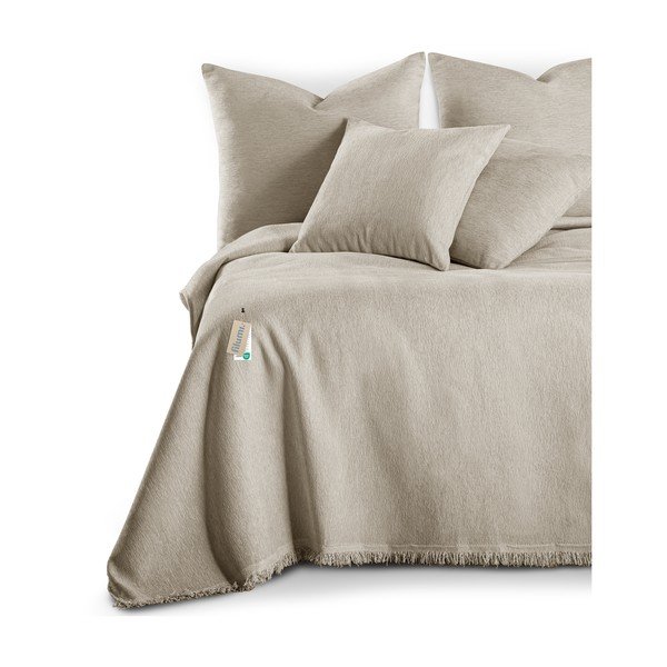 Cuvertură bej din janilie 220x240 cm Talo – Filumi