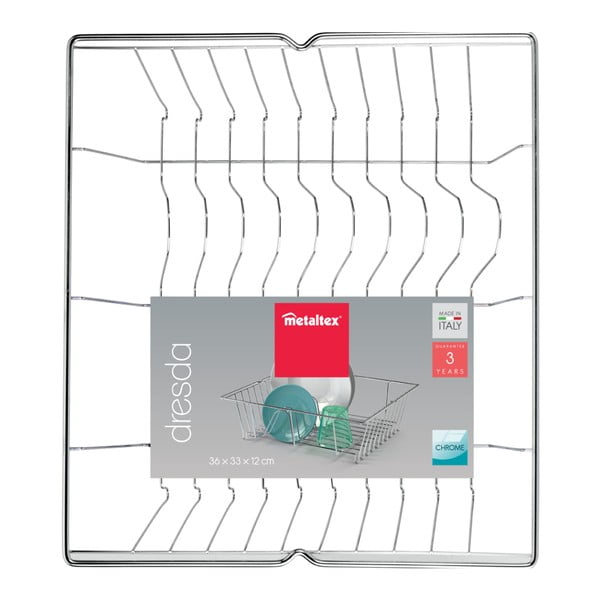 Scurgător de vase argintiu lucios Dresda - Metaltex -image-1