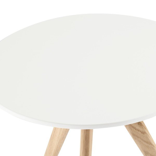 Măsuță auxiliară din lemn Furnhouse Life, Ø 40 cm, alb-image-4