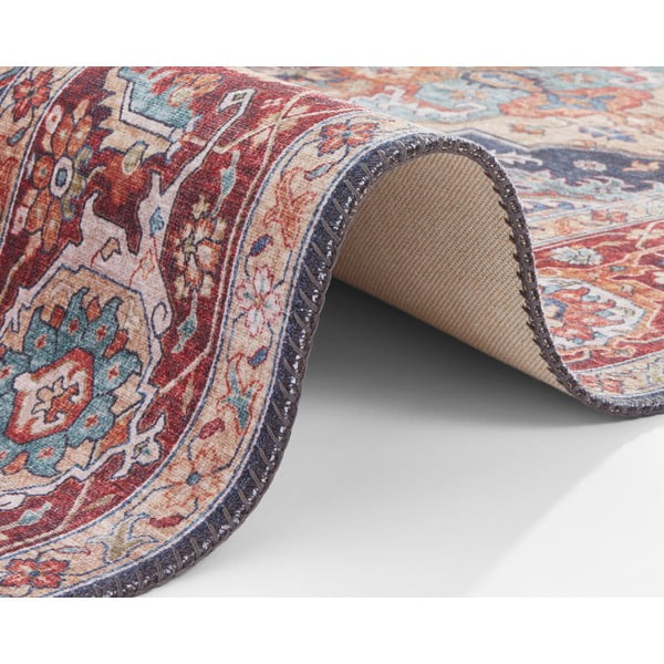 Covor Nouristan Sylla, 80 x 200 cm, roșu - albastru închis-image-4