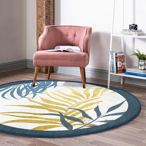 Covor rotund  lavabil adecvat și  pentru aspiratoare robot   ø 120 cm Comfort – Mila Home-image-4
