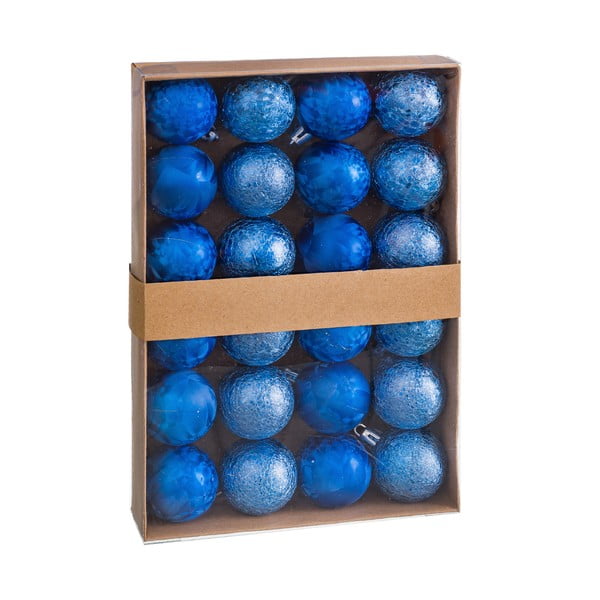 Set 24 globuri de Crăciun Unimasa Aguas, ø 4 cm, albastru