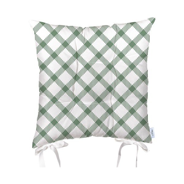 Pernă de scaun Mike & Co. NEW YORK Honey, 43 x 43 cm, verde-alb