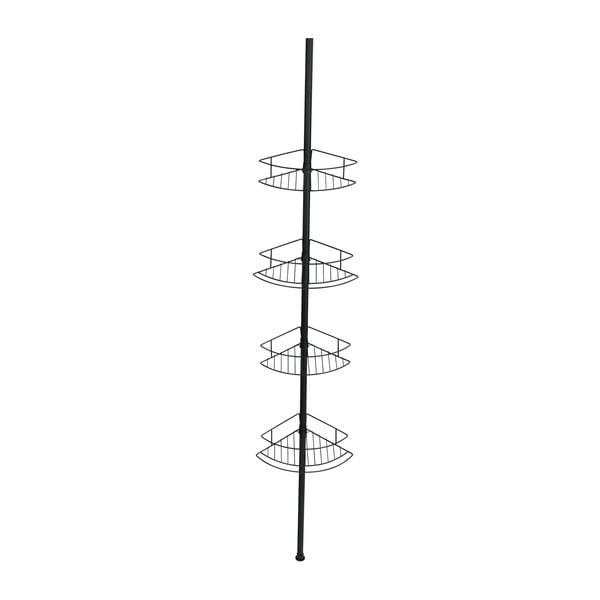 Raft telescopic de colț pentru cabina de duș Wenko Dolcedo, 23 x 31 cm, negru