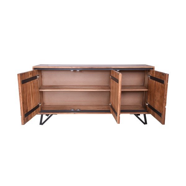 Comodă în culoare naturală din lemn de acacia 150x76x40 cm Ambala – Interia Home & Living-image-3