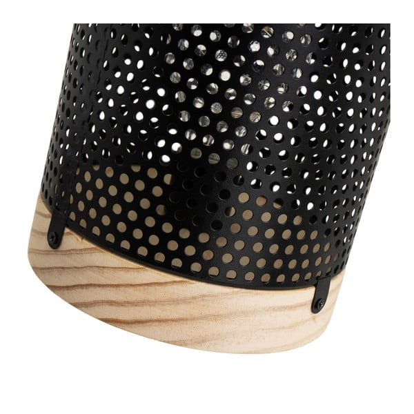 Veioză neagră cu abajur din metal (înălțime 20 cm) – Casa Selección-image-4