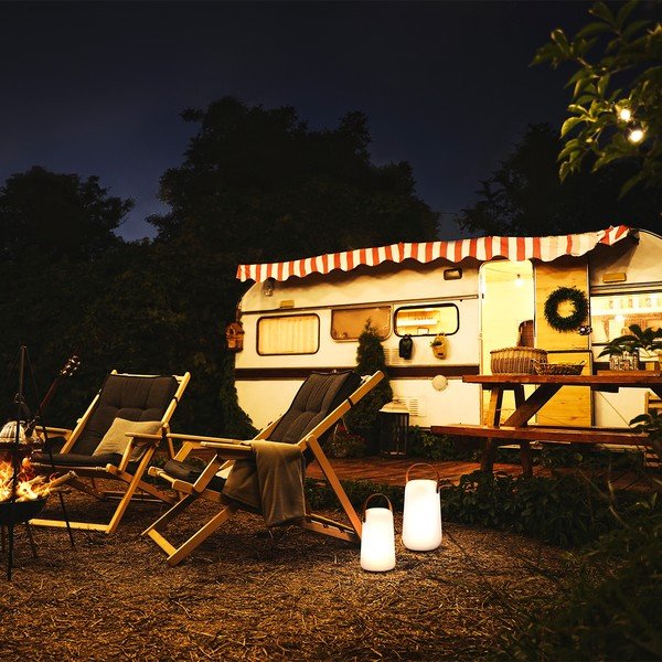 Veioză albă/maro LED (înălțime 21 cm) Collgar – Fischer & Honsel-image-1