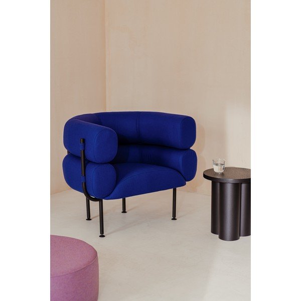 Fotoliu albastru cu tapițerie din lână Ubi – noo.ma-image-1