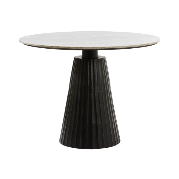 Masă de dining rotundă cu blat din marmură ø 100 cm Rianne – Light & Living
