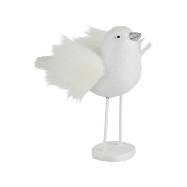 Statuetă decorativă J-Line Furry Bird, alb