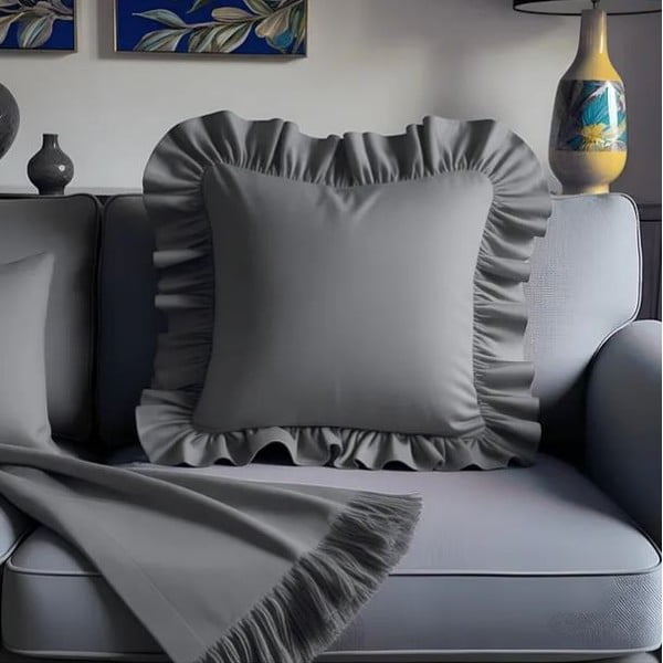 Față de pernă din amestec de bumbac 40x40 cm Ruffled – Mila Home-image-4